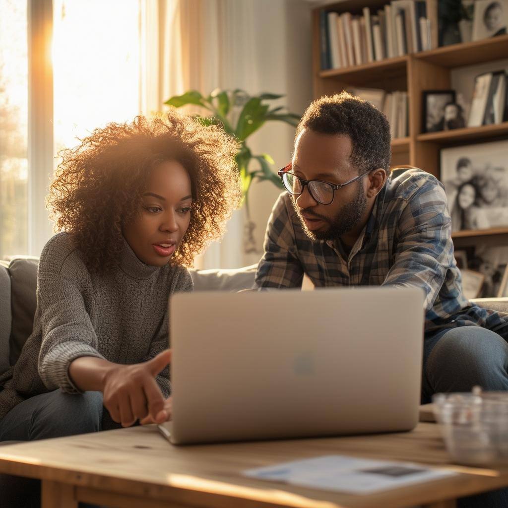 Parents discussing using IronClad Family Digital Vaults for Family.